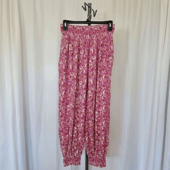 Anthropologie smoked floral printed abstract joggers size M - Picture 6 of 6